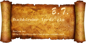 Buchbinder Terézia névjegykártya